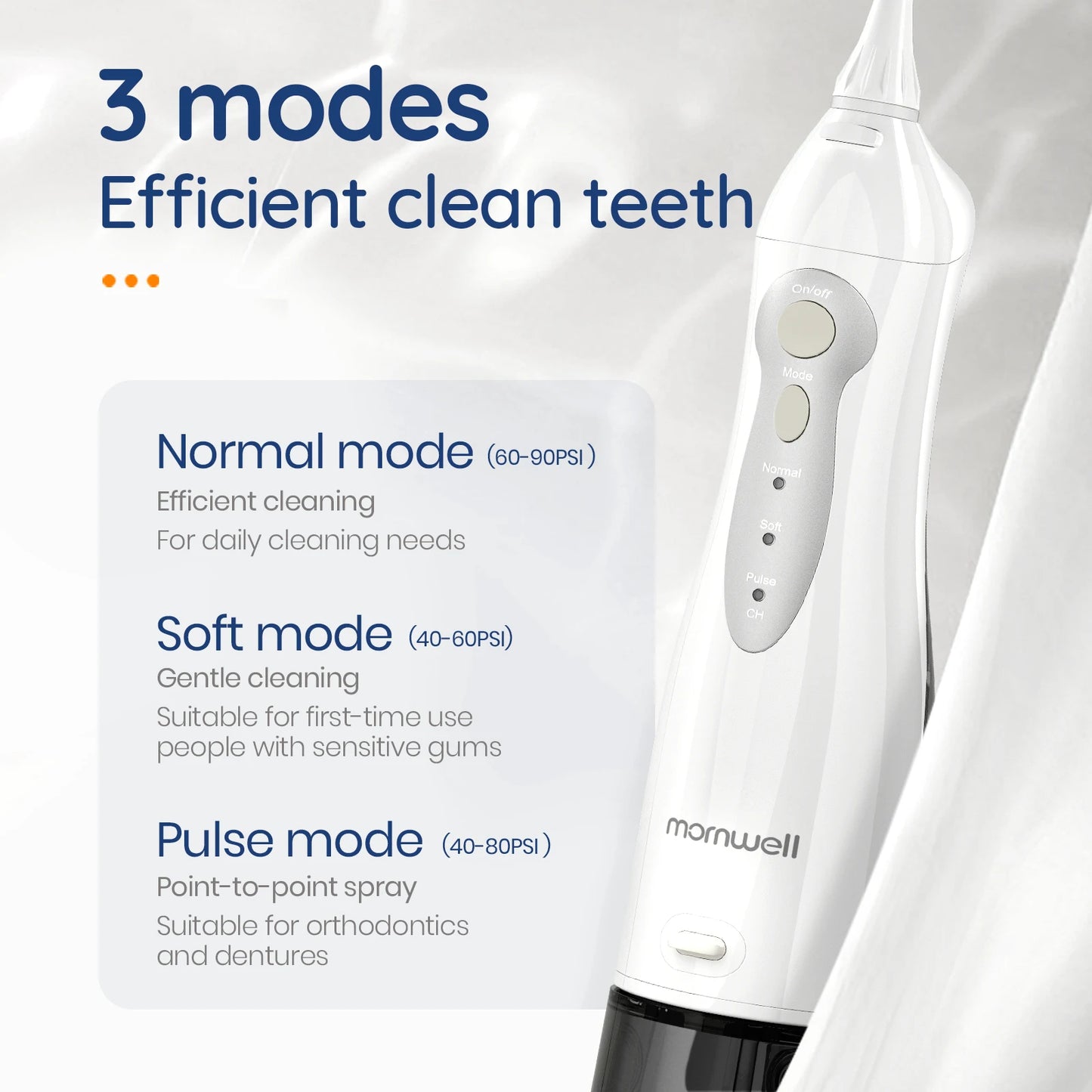 "HydroFresh Pro: USB Rechargeable Oral Irrigator - Portable Dental Water Flosser with 300ML Tank for Waterproof Teeth Cleaning On-The-Go!"